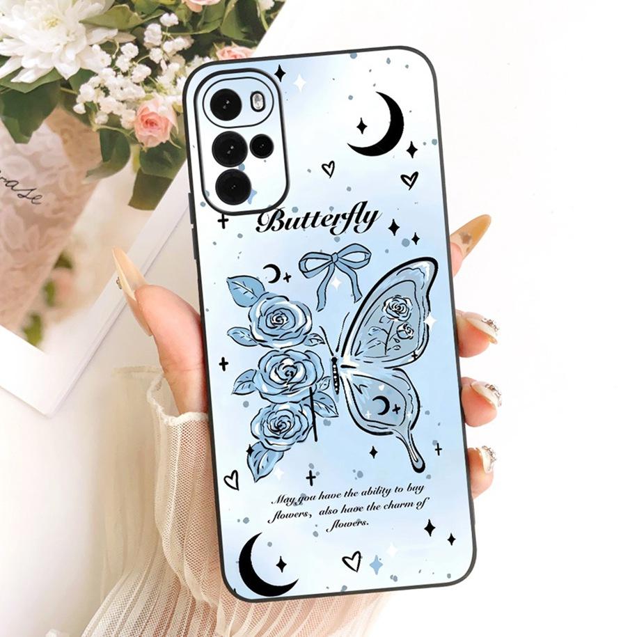 For Motorola Moto G22 G32 G42 Case XT2231-1 XT2235-2 XT2235-2 Cute Cat Butterfly Cartoon Soft Cover For Moto G62 5G MotoG42 Capa