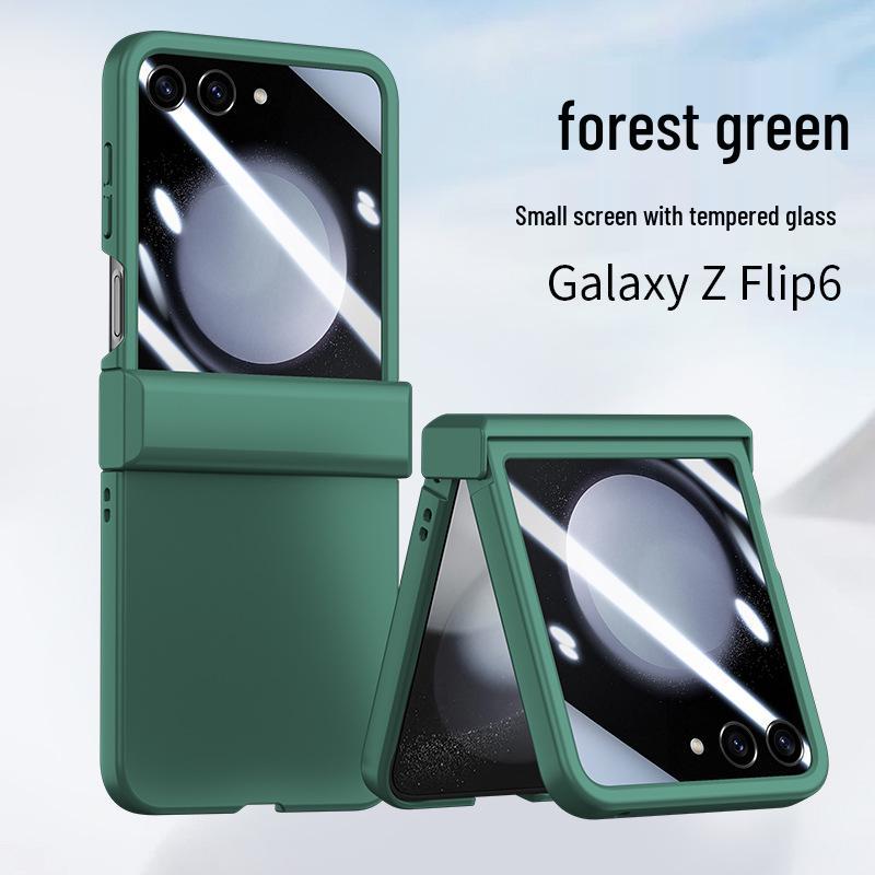 Защитный чехол Samsung Z Flip7 из поликарбоната с ощущением кожи: Полное покрытие, Трехкомпонентный набор для Flip4/5