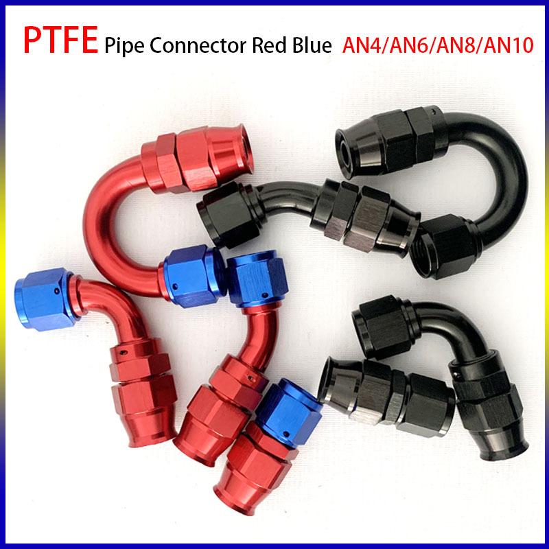 2 шт. Для PTFE Масляная Топливная Линия Шланг Фитинг Конечный AN4 AN6 AN8 AN10 AN12 Прямой 0° 45° 90° 180° Многоразовый Адаптер Конечного Фитинга Шланга