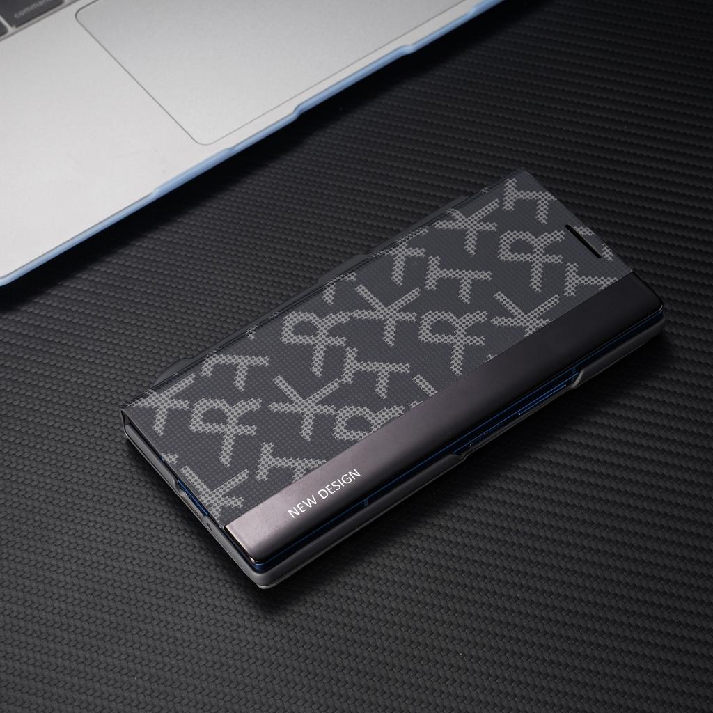 Чехол-книжка Smart View из кожи для Samsung Galaxy Z FOLD 7 5G с держателем для стилуса, для Galaxy ZFold 7 6 5 4 3, с окном, подставка
