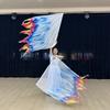 Multicolor Rectangle Flags with Telescopic Sticks Colorful Scarves Flag  Dance Performance