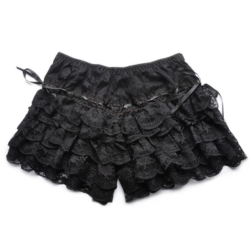 Женское кружевное нижнее белье, шаровары, юбка с рюшами, плиссированные многослойные шорты с оборками, трусики, короткая нижняя юбка