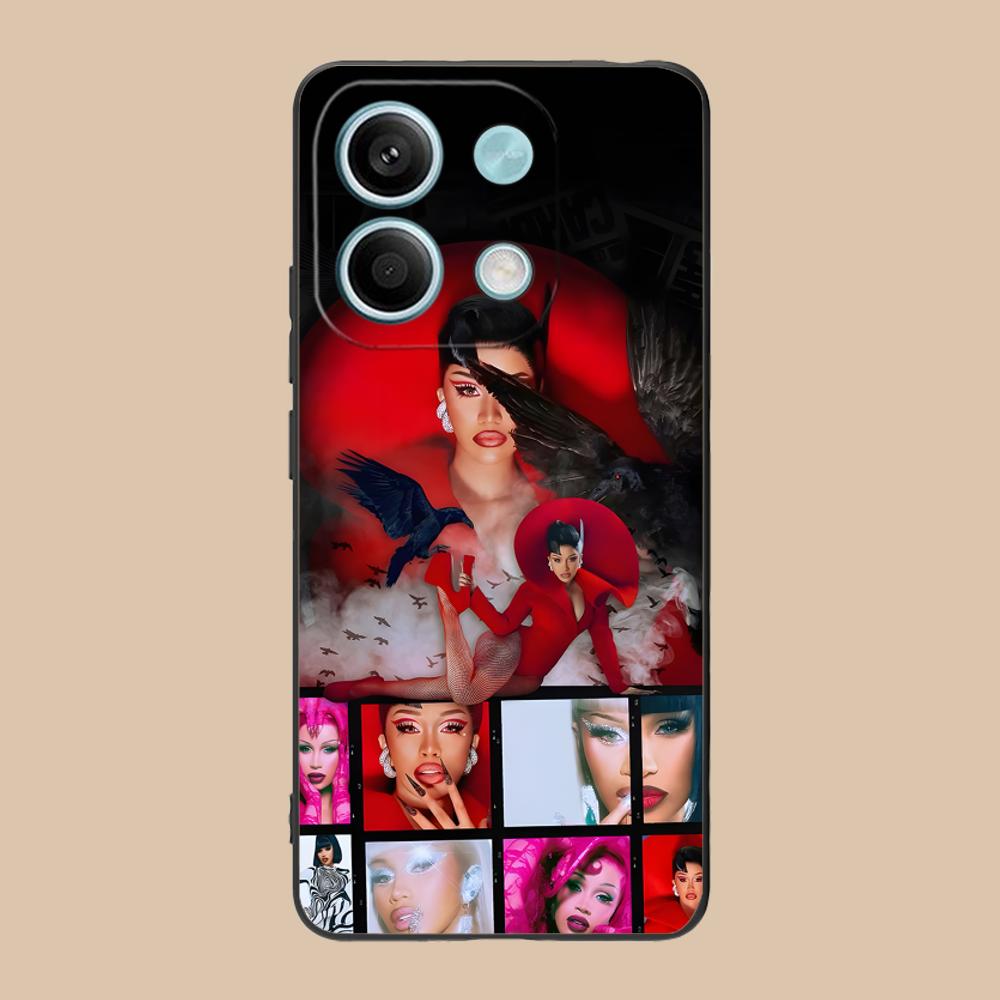 Cardi B Matte TPU Mobile Phone Case for Xiaomi 15 14 13 12 Mi 11 T Ultra Lite Pro S X 5G Colorful Printing Cover