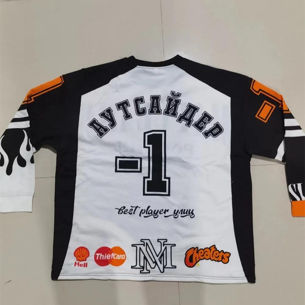 Уличная одежда унисекс, майка Y2K, топы мужские и женские, панк-хип-хоп, свободные футболки с длинным рукавом, дышащая одежда с V-образным вырезом