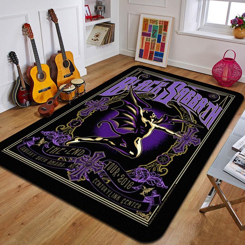 B-Black Sabbath логотип Принт Ковер Модный Коврик для йоги Нескользящий Ковер Украшение для спальни Уличный ковер Спальня Подарок на день рождения