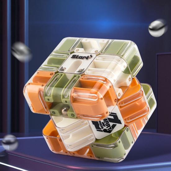 1/2 шт. Развивающая 3D-головоломка Лабиринт Куб Малыши Головоломка Лабиринт с перекатывающимся шариком Куб Детский