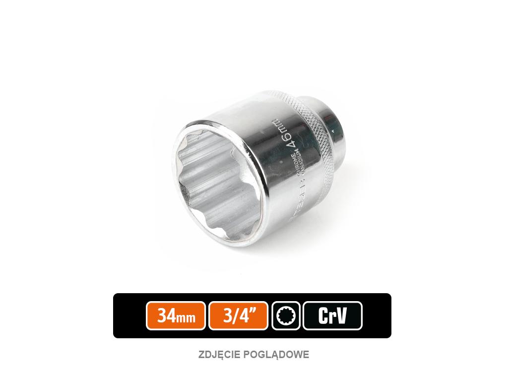 Socket wrench 3/4" twelve-point 34 / TEGER