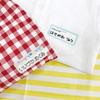 Uniname Animal Yellow Blue Cotton Name Labels 6 Pieces Iron-on Name Stickers for Kids AJUN-14527 Made in Japan