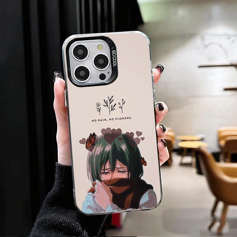 A-Атака Титанов Микаса Ударопрочный Чехол для Телефона для iPhone 17 Air 16 16E 15 Pro Max 14 Plus 13 Mini 12 Задняя Крышка Противоударный Веселый