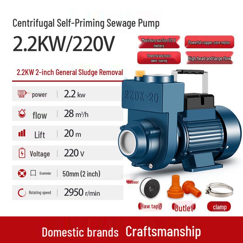 Anti-Clogging ZW Self-Priming Sewage Pump for Large Flow Drainage in Agriculture and Orchards