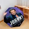 1 шт. Автоматический зонт Johnny Hallyday - Подходящий для путешествий, улицы, портативный зонт, Подарок на день рождения, Ежедневные принадлежности