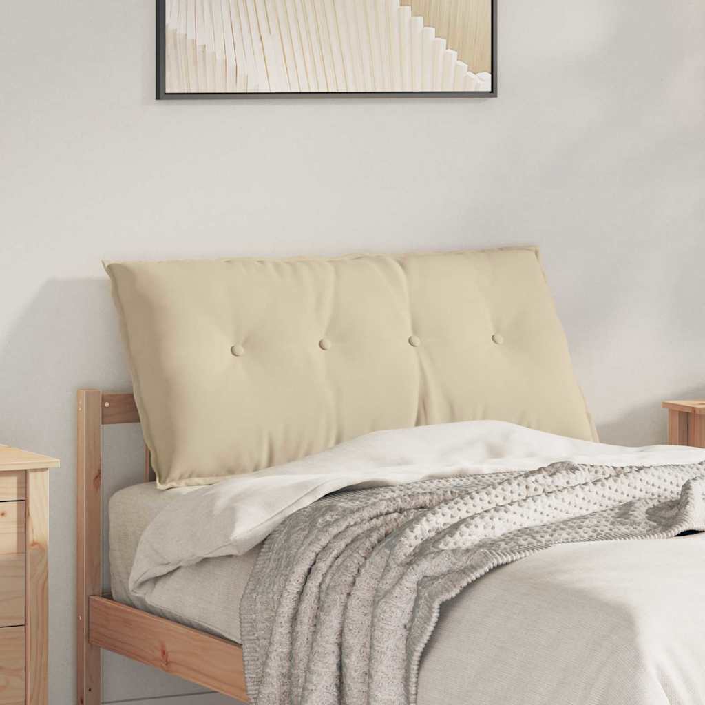 Back Cushion Cream 100 x 50 cm Microfiber Fabric