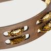 MEINL Percussion Vintage Wood Tambourine Hammered Brass Jingles 2rows TA2V-WB []