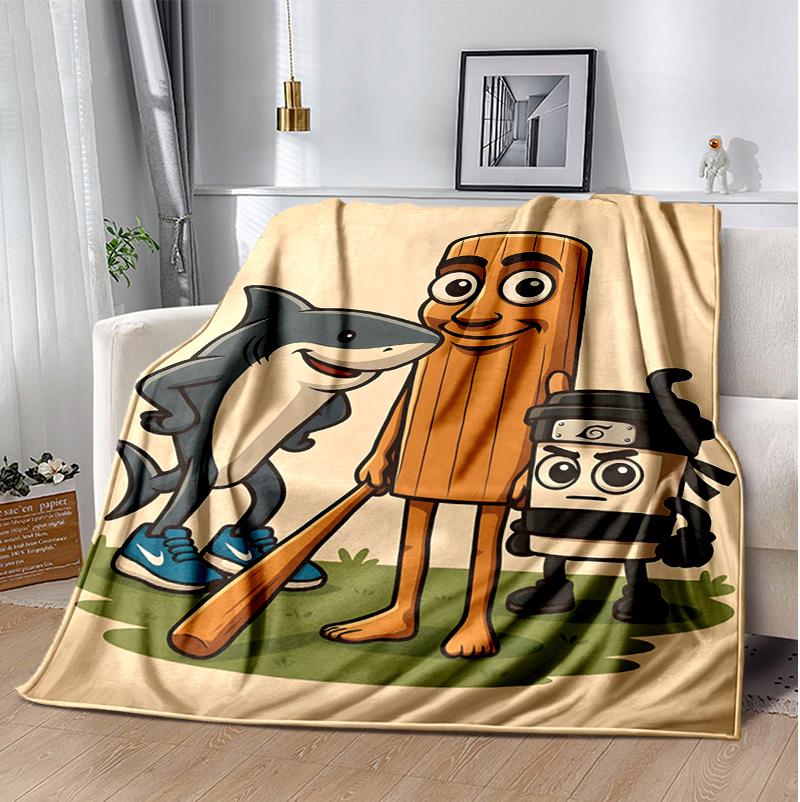 Brainrot Flannel Blanket Soft Warm All-Season Throw, Design for Camping, Car Travel, Hiking Sofa, Bed, Office Perfect Gift for Parties