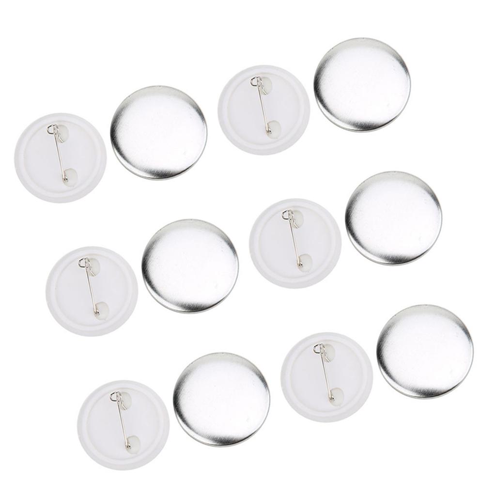 100 Sets 37mm Badge Pin Button Parts Badge Making Supplies DIY Crafts Materials