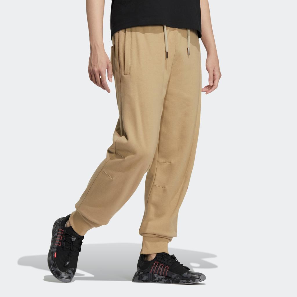 Adidas Оригинальные джоггеры с принтом клевера на шнуровке и эластичной резинкой на талии, мужские брюки желтого цвета IC8167