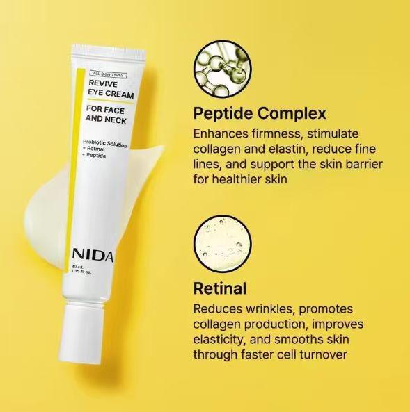 NIDA REVIVE Eye Cream Moisturizing Fine Lines Dark Circles 40ml less