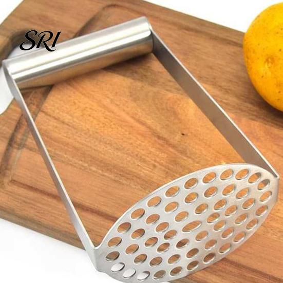 Vegetable Masher Tool Potato with Anti-Slip Rubber Handle U-Shaped Design Potatoes Heavy Duty Uniform Mesh for Sweet Pumpkin Beans Hand Press