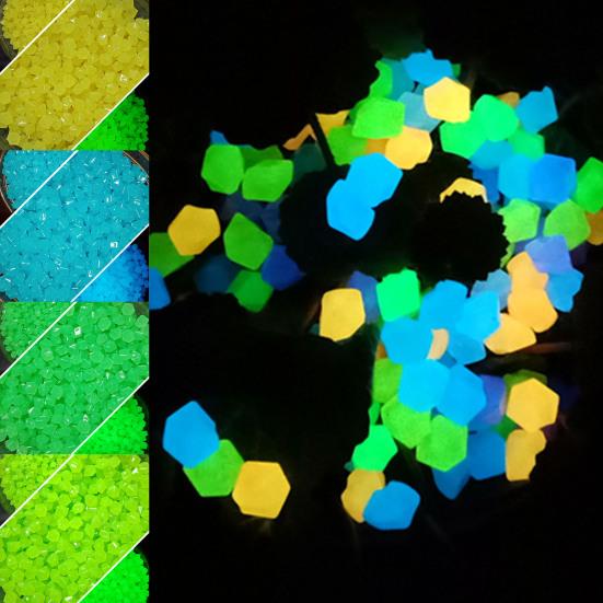 100 шт. Аквариумный камень, экологически чистый, красивый, портативный, светящийся в темном ромбе, светящаяся каменная рыба