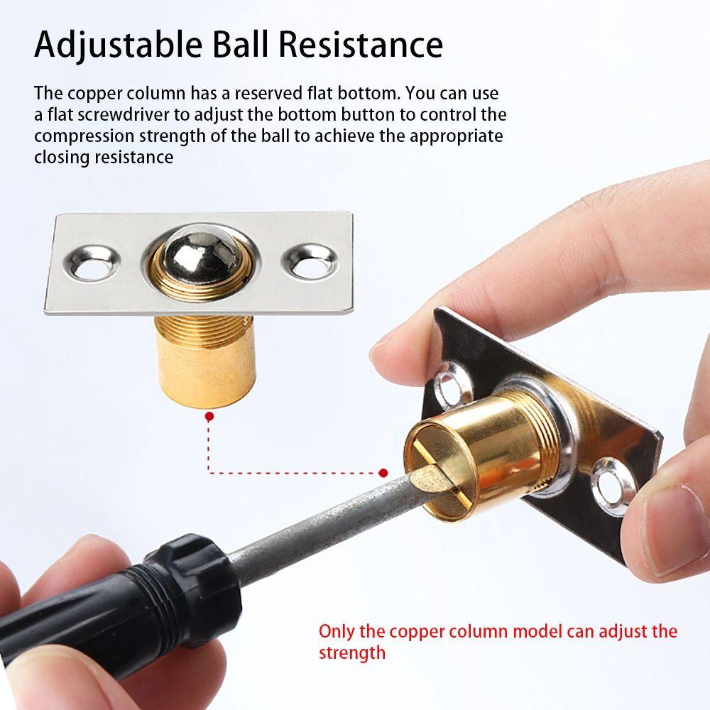 1Set Cabinet Gate Closet Door Ball Catch with Screws Door Latch Set Durable Door Stopper
