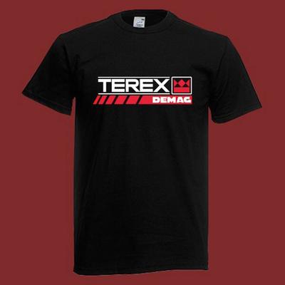 Мужская черная футболка Terex Demag Crane Размеры S-5XL