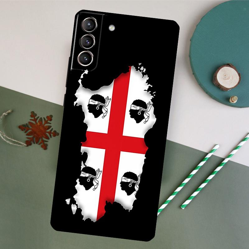 Flag of Sardinia Case For Samsung Galaxy S9 S10 Plus S20 S21 FE S22 S23 Ultra Note 10 20 Ultra Phone Cover