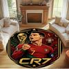 Cristiano Ronaldo Print Round Rug, Washable Floor Carpet, For Entryway Dorm Laundry Room Office Study, Home Decor Birthday Christmas Gift