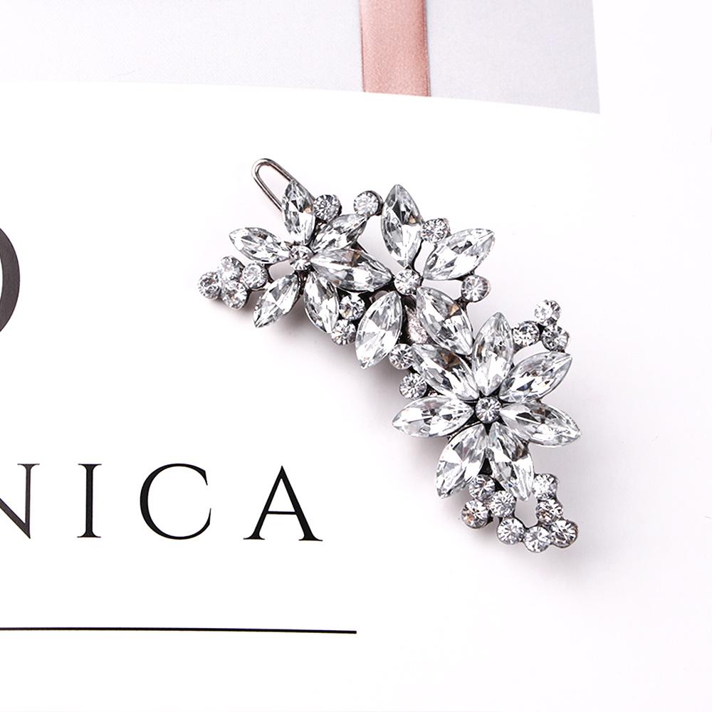 Fashion 1Pcs Rhinestone Hairpins Bride's Women's Flower Crystal Hair Clip Jewelry
