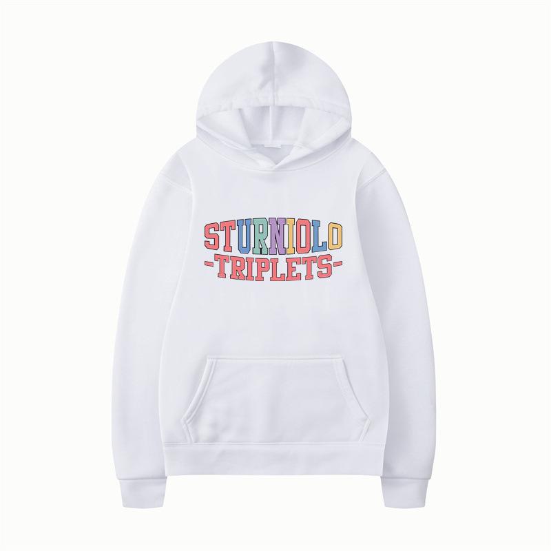 American Drama Periphery, Simple Letter Hooded Pullover Long-Sleeved Velvet Men'S And Women'S Sweater