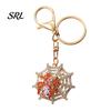 Sparkling Key Holders Halloween Rhinestone Pumpkin Keychain, Ghost Witch Hat Spider Web Cat Decorative Charms Bag Charm, Car Ring for Handbags