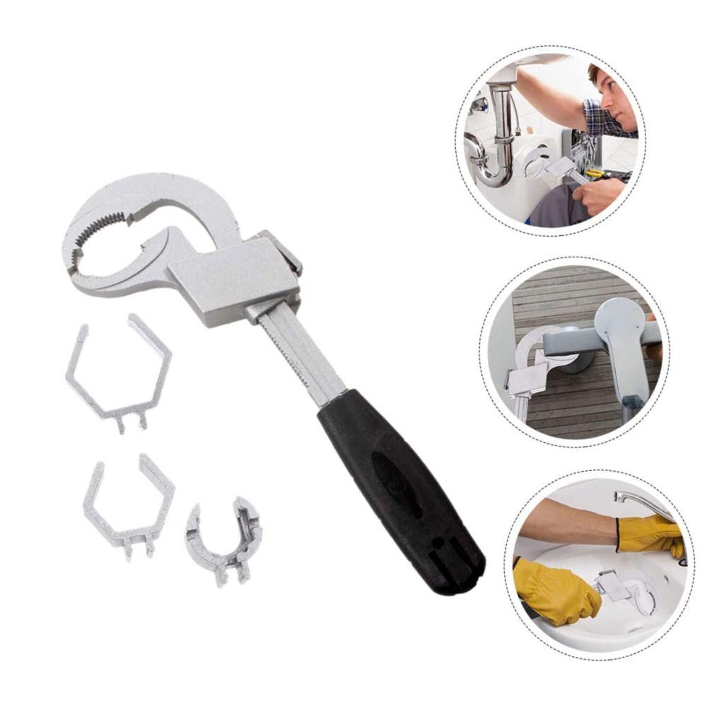 Universal Adjustable Adjustable Wrench 80mm Size Plumbing Wrench Pipe Wrench  Tight Spaces