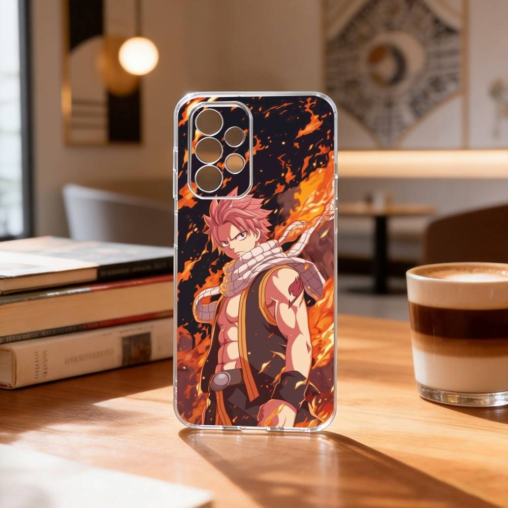 Чехол для телефона Fairy Tail Нацу Убийца Драконов Силуэт Для Samsung S25,S24,S21,S22,S23,S30,Ultra,S20,Plus,Fe Прозрачный Чехол
