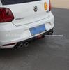 Совместимо с Volkswagen Polo 2014-2018 Задний диффузор-спойлер бампера с двойным выхлопом.
