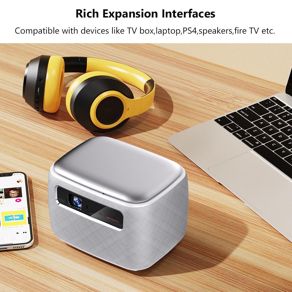 Портативный DLP 1080P 3D-проектор, WiFi Мини Портативный 1080P Домашний Кинотеатр Видеопроектор с Аккумулятором