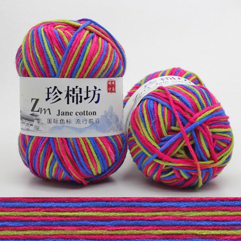 10 шт. Конфетный цвет DIY Плетеная корзина Хлопковая пряжа Ручное вязание Крючком Плед Тряпичная кукла Пряжа для вязания крючком