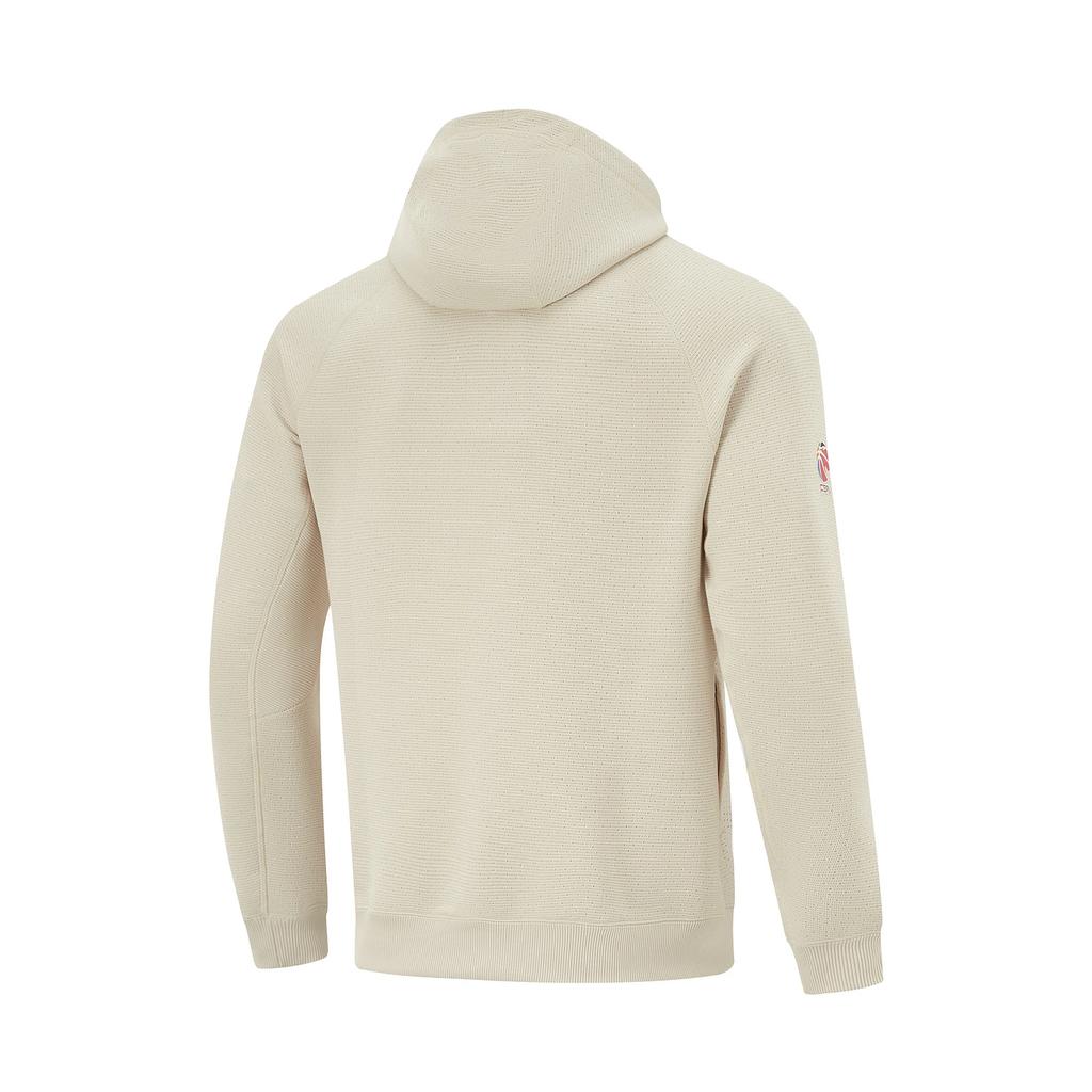 Li Ning CBA Series Professional Basketball Solid Color Logo Hoodie Comfortable Breathable Versatile Casual Sweatshirt Men Hoodies AWDU521-3