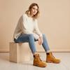 Timberland 6-дюймовые водонепроницаемые ботинки премиум-класса на шнуровке, пшеничные, женские кроссовки, рыжие, TB1103617-131