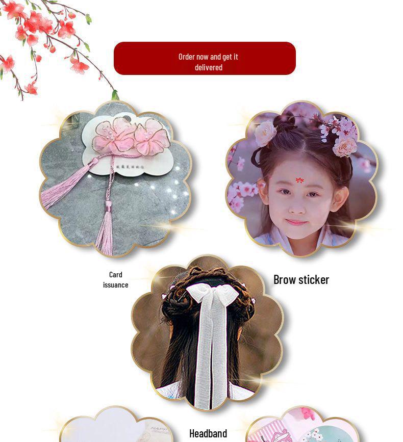 Белый Ханьфу для девочек: Новый стиль Древнекитайское платье феи с развевающейся юбкой Гучжэн для детей