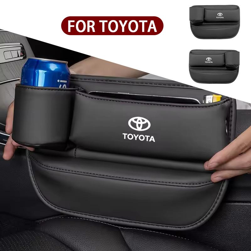 AOT1 NEW PU Leather Car Seat Storage Bag Multifunctional Gap Organizer Box For Toyota Gazoo Racing Corolla Crown Yaris Chr Auris Rav4400000