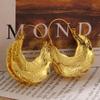 Vintage Chunky Creole Gold Color Basket Fulani Statement Hoop Earrings Women Men