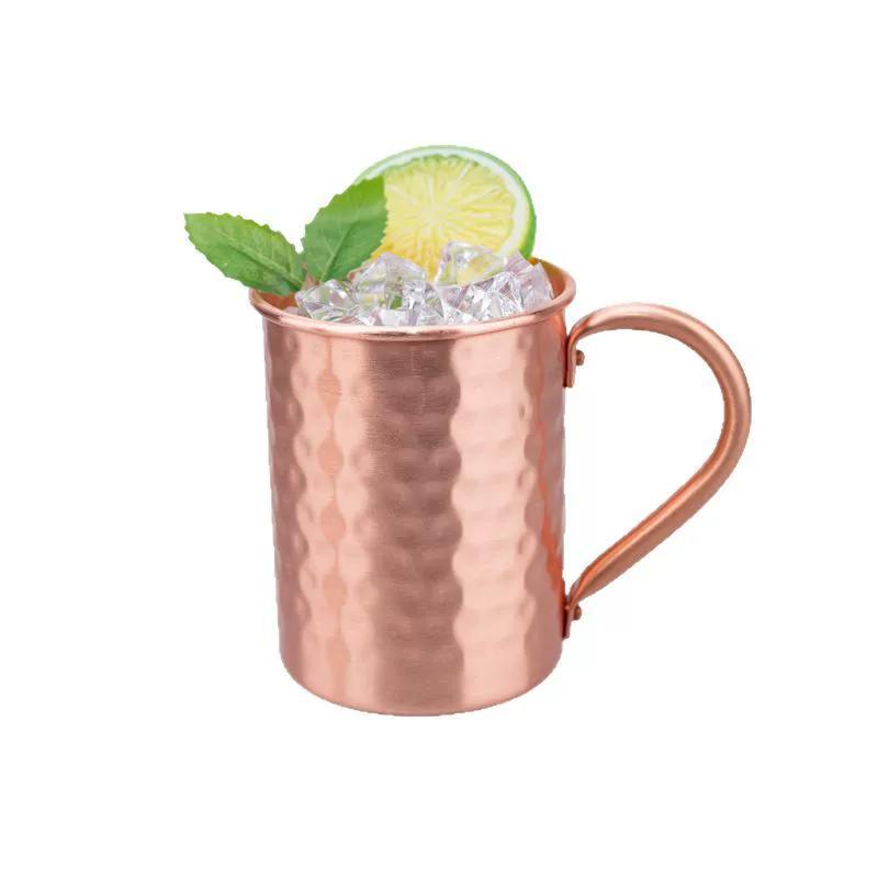 400 мл Медная кружка для Moscow Mule из нержавеющей стали, ручной работы, прочная, коктейльная чашка для домашнего бара, посуда, подарок
