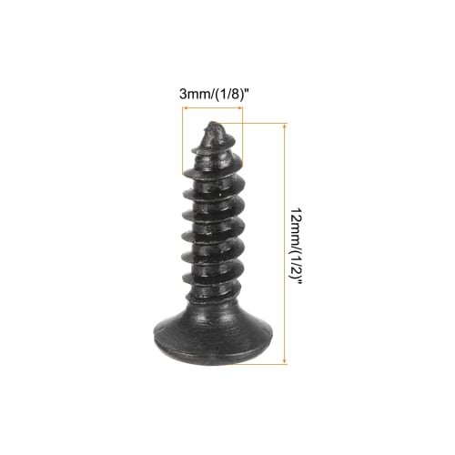 uxcell 25pcs 3mm Electric Guitar Bass Pickguard Screws for SQ, ST, and TL Guitars, Black