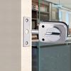 Glass Door Lock Stainless Steel Latch Punch-free Ground Lock Bathroom Balcony