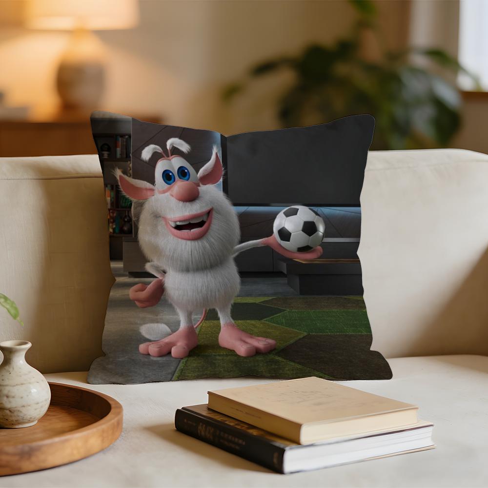 Cute FourbobBooba Cushion Cover Short plush pillowcase for bed sofa carwashable