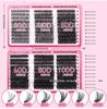 Натуральные накладные ресницы 600 пучков DIY - Густые 30100D, Изогнутые, Самоклеящиеся, Сегментированные, Индивидуальные ресницы