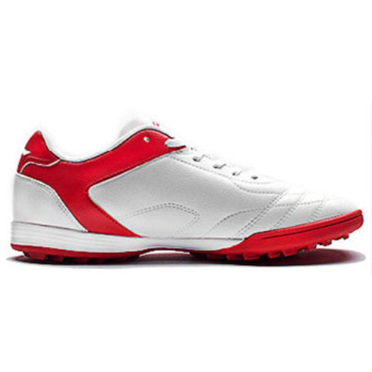 Футбольные бутсы Li Ning TF из искусственной кожи с шипами, амортизирующие, нескользящие, износостойкие, мужские, белые, красные, ASTQ011-1