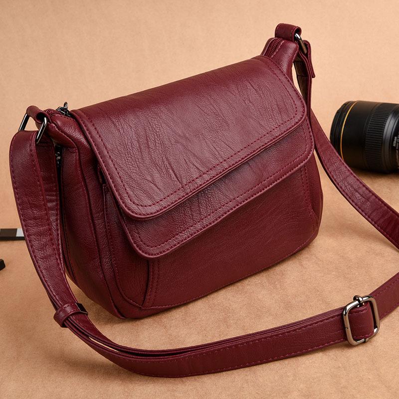 Женская сумка Новая женская сумка на плечо Мягкая сумка через плечо из искусственной кожи Маленькая квадратная сумка