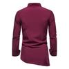 Men's 2025 Solid Color Stand Collar Long Sleeve Plus Size Formal/Casual Shirt, European Fit.