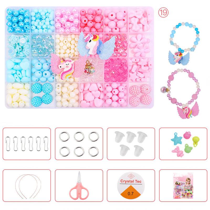Развивающие игрушки для девочек, ожерелья, браслеты, комплект для изготовления ювелирных изделий, набор бусин, игрушки из бисера для детей, хороший подарок