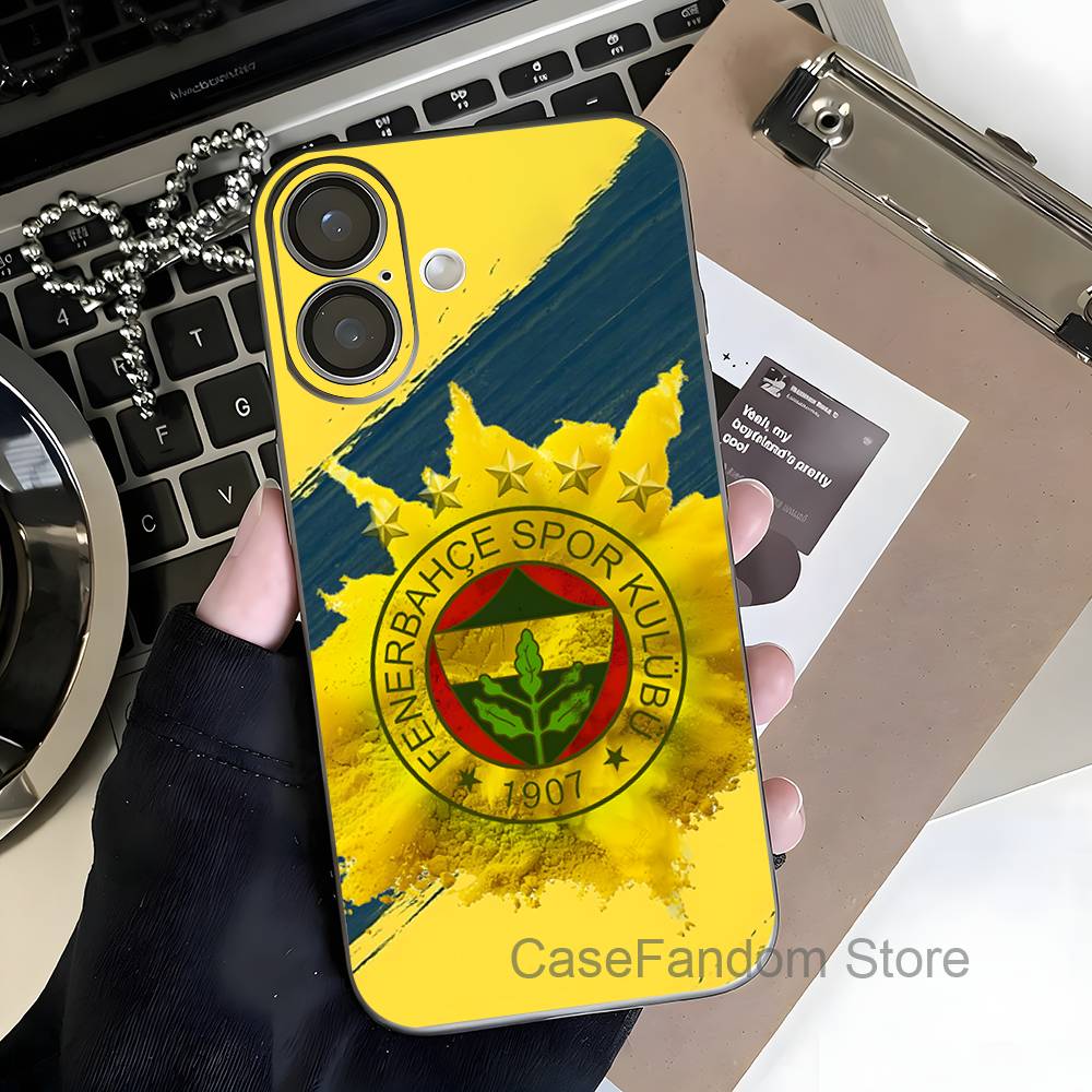 Турция F-F ФенербахчеS-E Для iPhone 17,16,15,14,13,12,11,Pro,Max,Plus Прозрачный серый Чехол для телефона Магнитная беспроводная зарядка